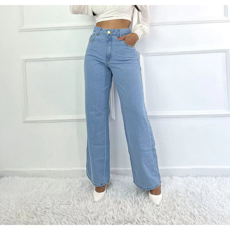 Calça Jeans Wide Leg  Pantalona -Linha Premium