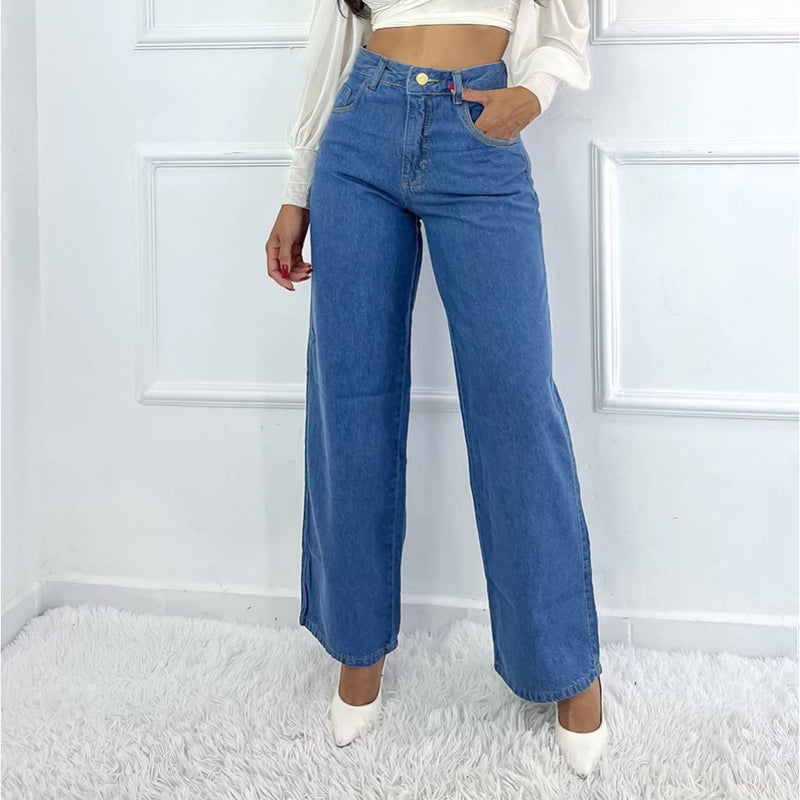 Calça Jeans Wide Leg  Pantalona -Linha Premium