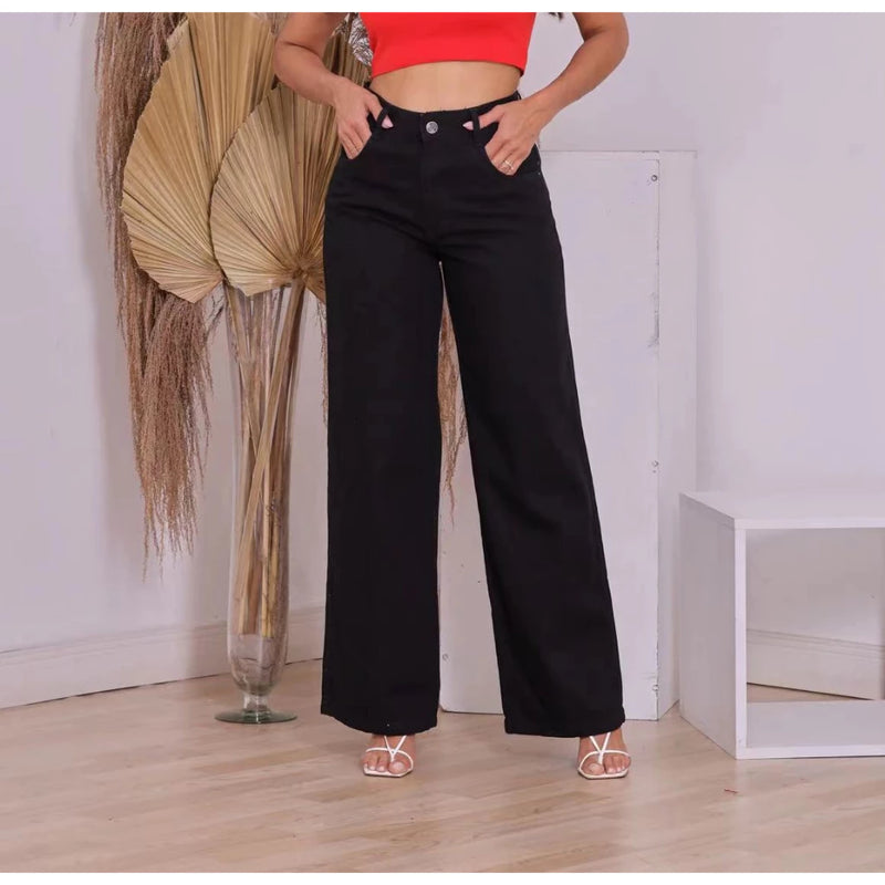 Calça Jeans Wide Leg  Pantalona -Linha Premium